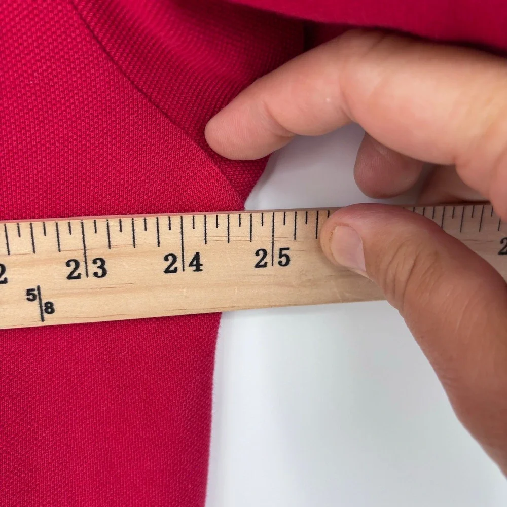 Polo Ralph Lauren Classic Fit Cotton Pique Shirt Mens XL Red Short Sleeve Pony